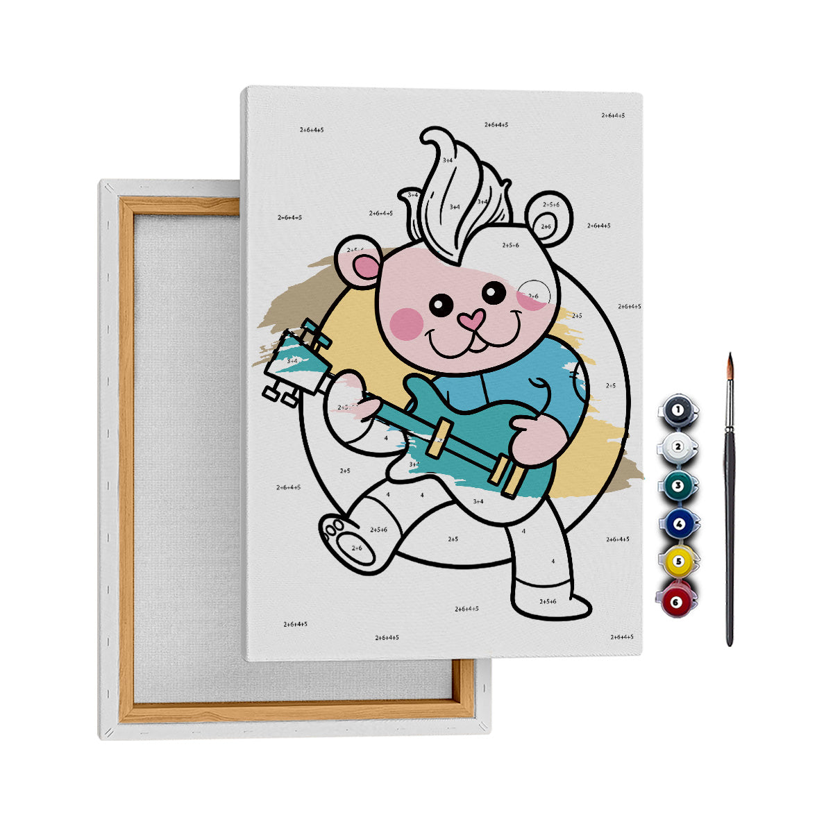 Müzisyen Ayı - 25x35cm - Boyama Tablo