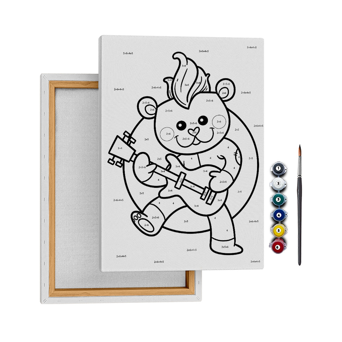 Müzisyen Ayı - 25x35cm - Boyama Tablo