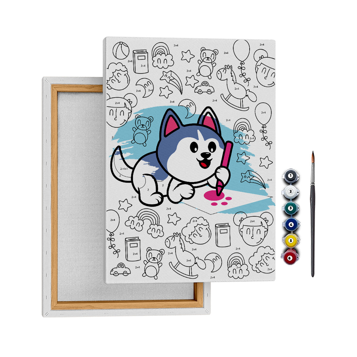 Ressam Köpek - 25x35cm - Boyama Tablo