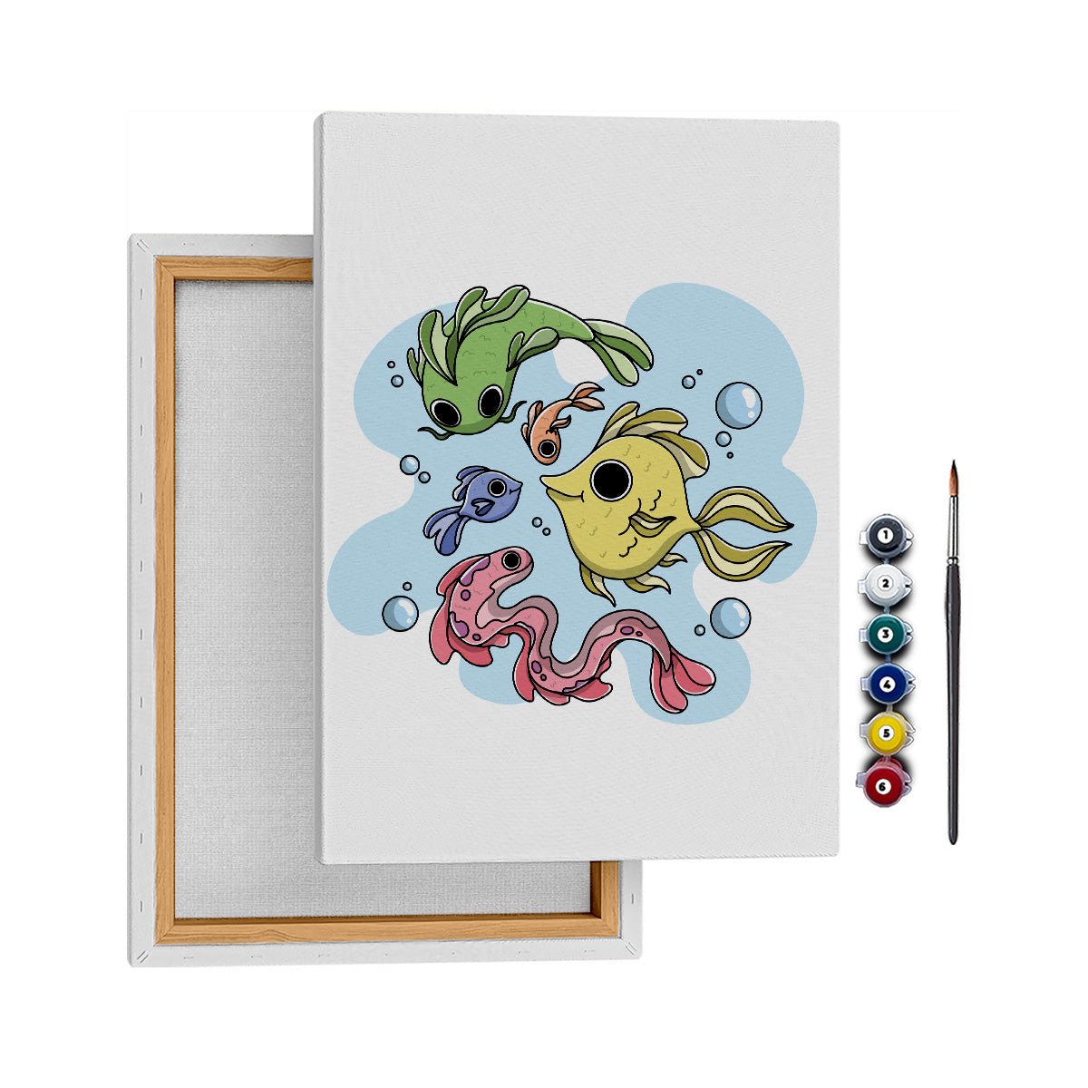 Sevimli Okyanus - 25x35cm - Boyama Tablo