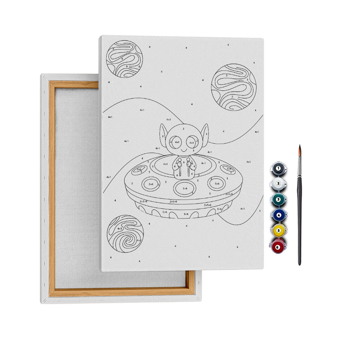 Sevimli UFO - 25x35cm - Boyama Tablo