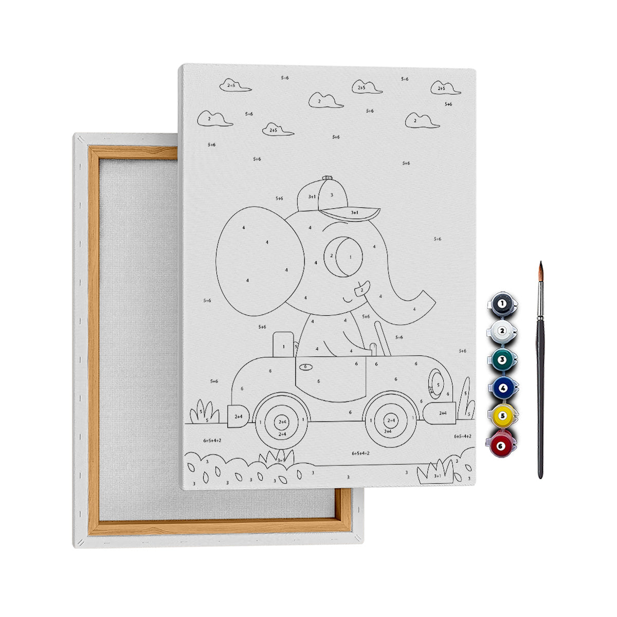 Şoför Fil - 35x50cm - Boyama Tablo