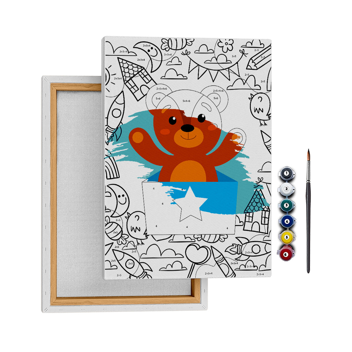 Sürpriz Ayı - 25x35cm - Boyama Tablo