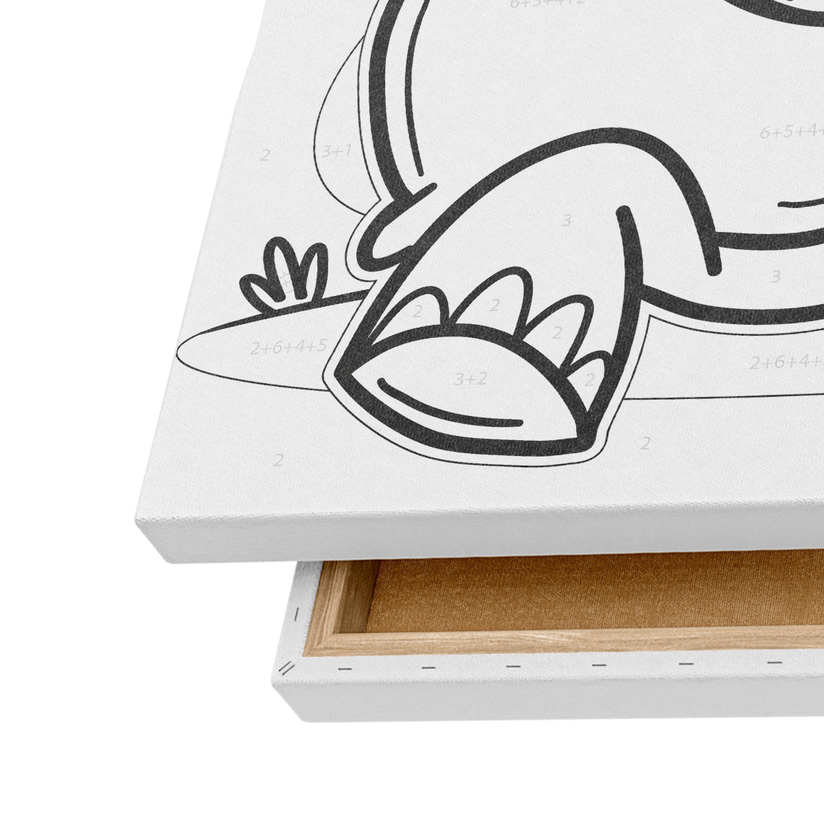 Uykucu Dino - 25x35cm - Boyama Tablo