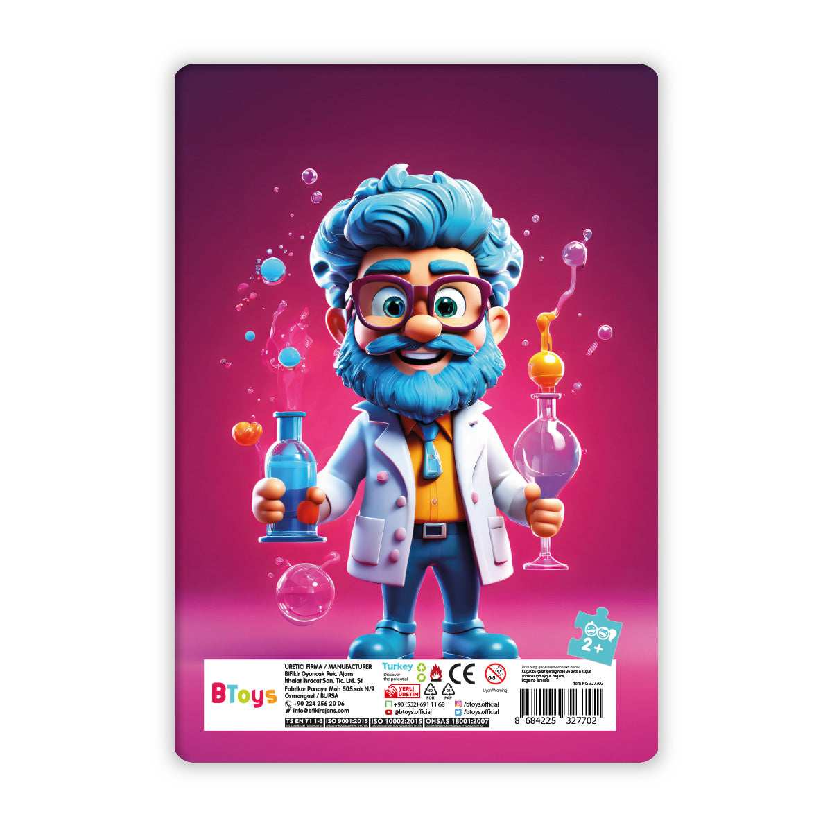 Bilim Adamı Can - 12 Parça Frame Puzzle