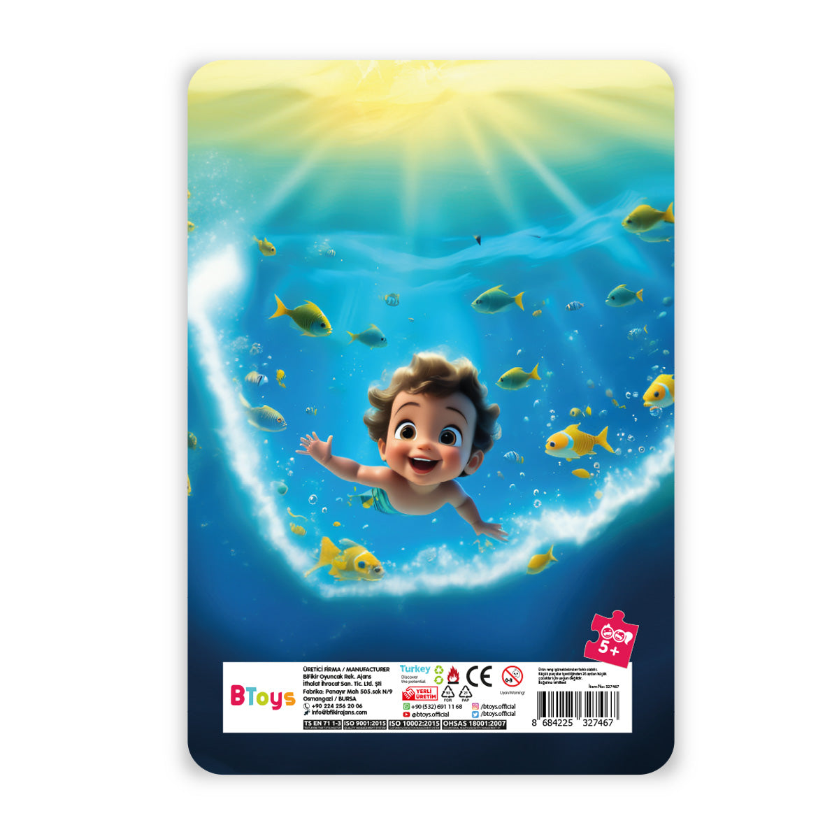 Balıklarla Yüzüyorum - 60 Parça Frame Puzzle