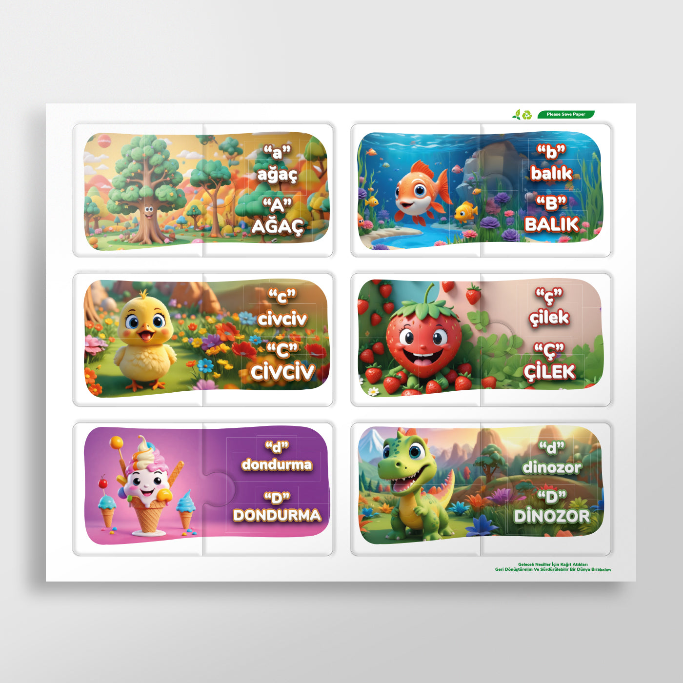 Türkçe Alfabe Öğrenme Seti