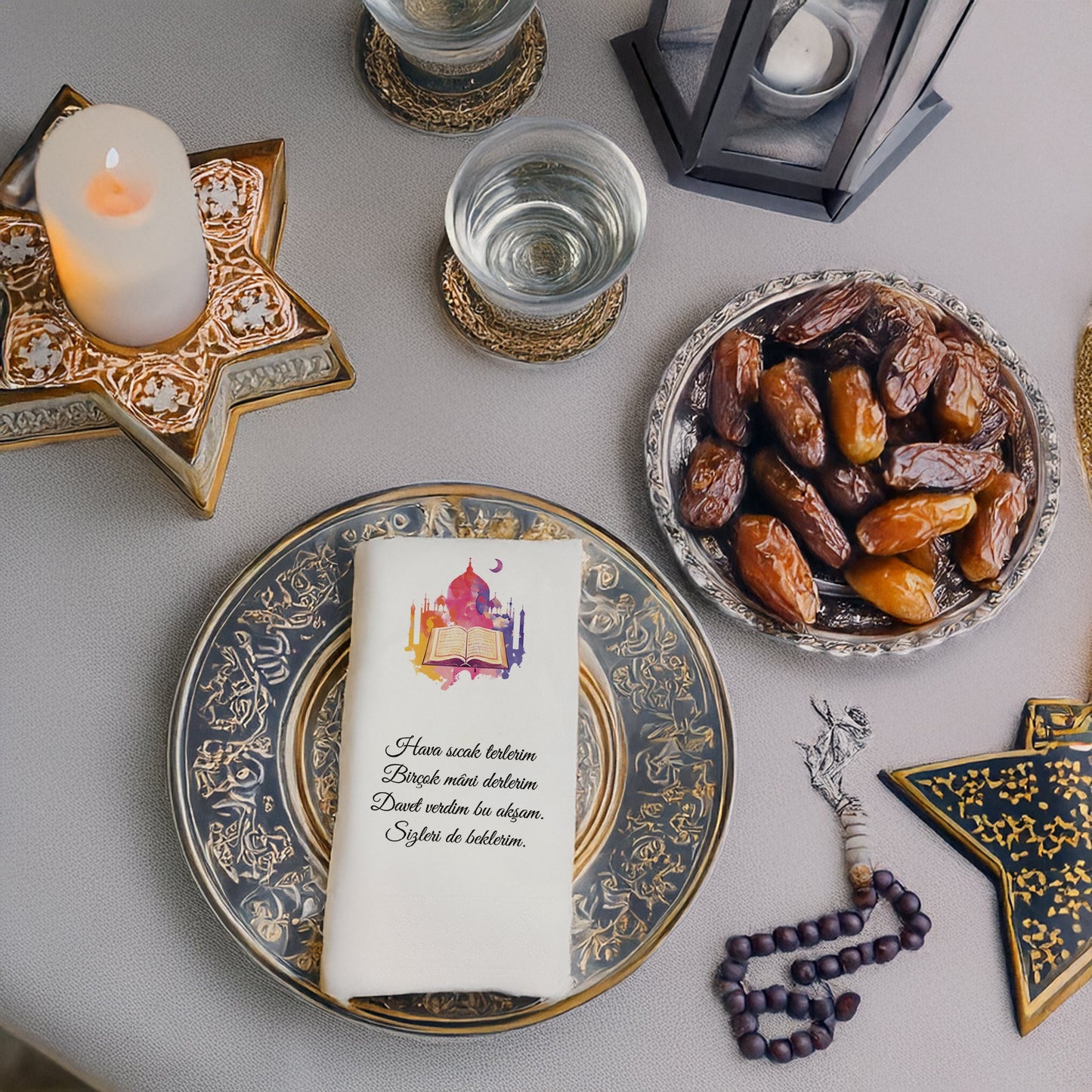 Ramazan Özel Baskılı Peçeteler – İftar ve Sahur Sofralarınız İçin Şık ve Hijyenik