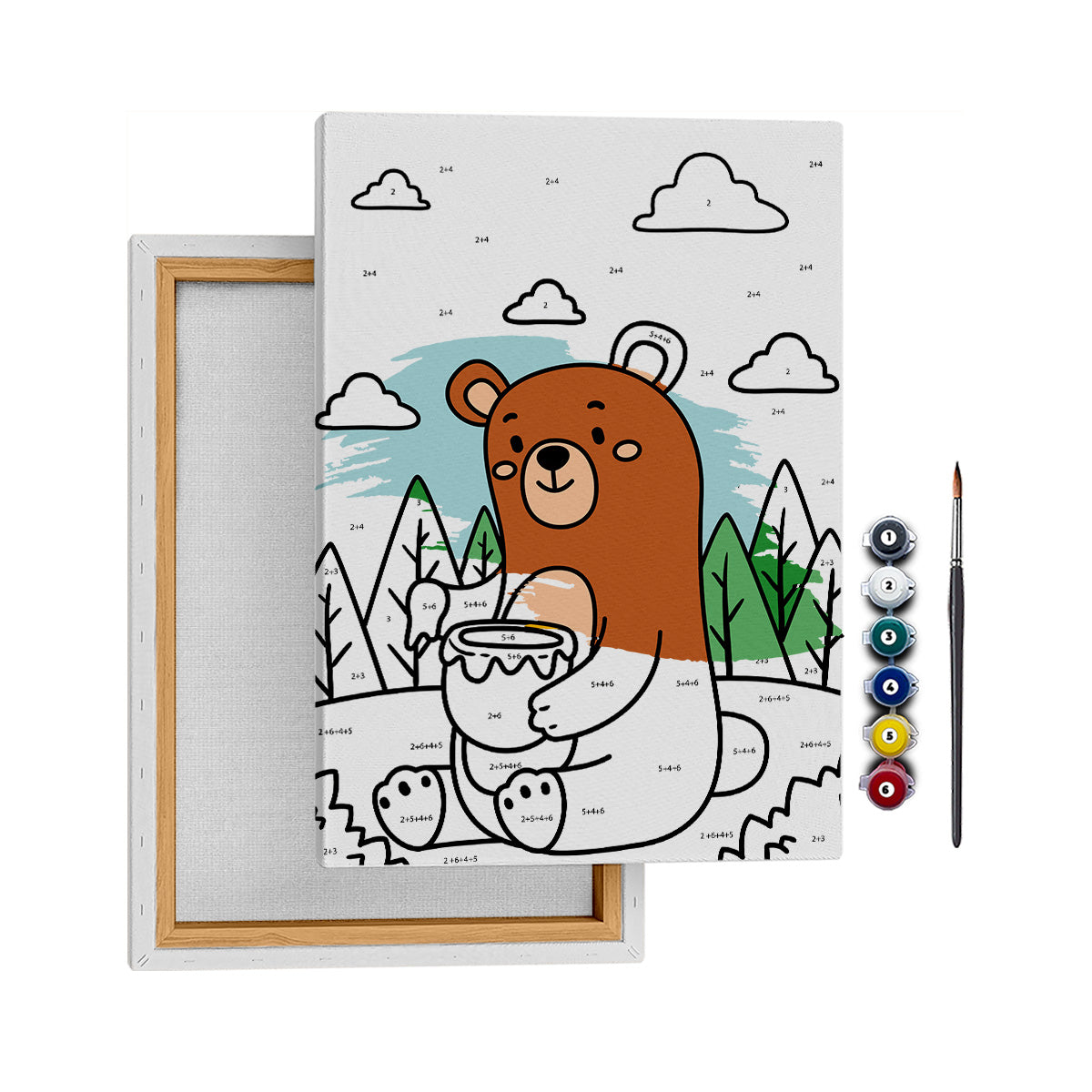 Obur Ayı - 35x50cm - Boyama Tablo