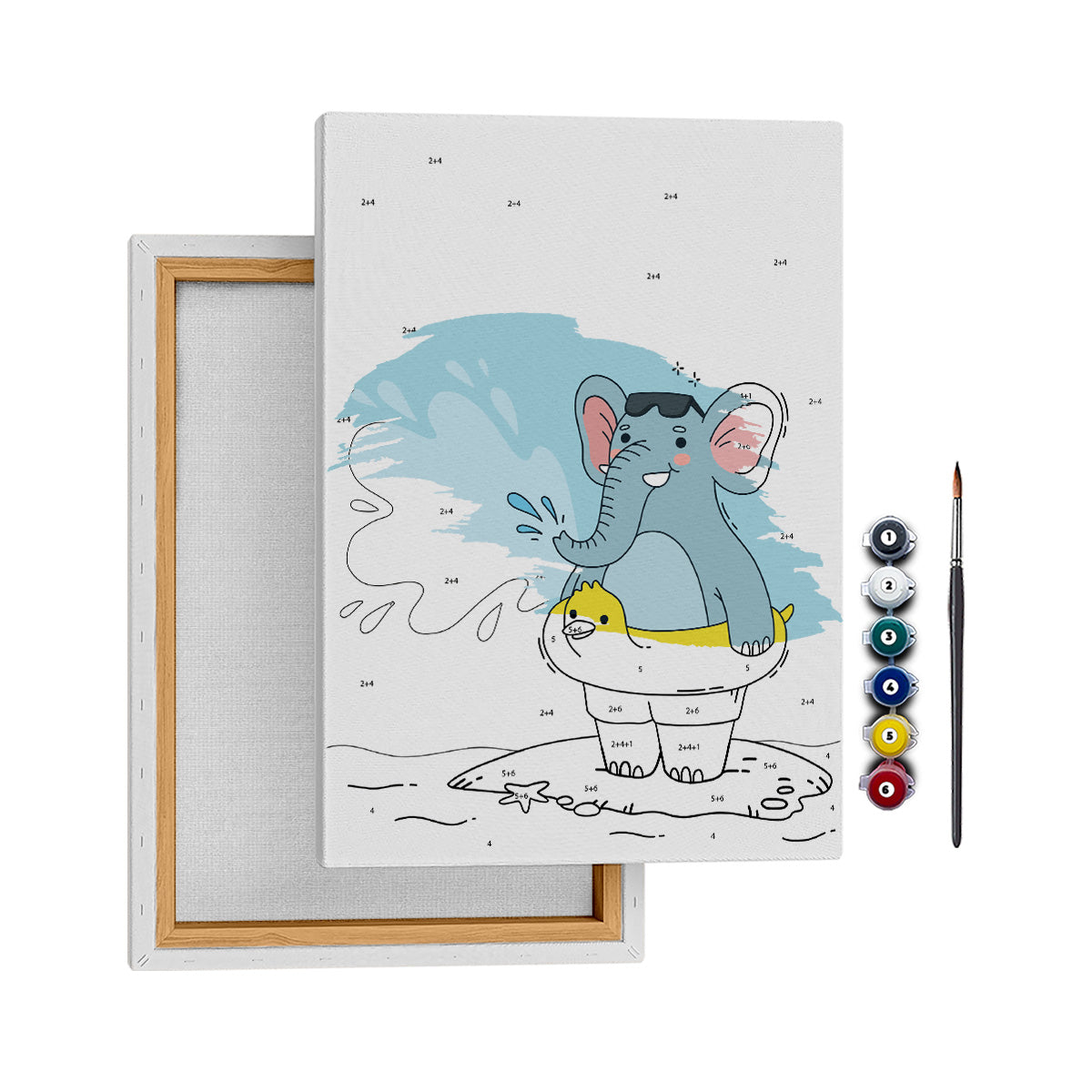 Yüzen Fil - 35x50cm - Boyama Tablo