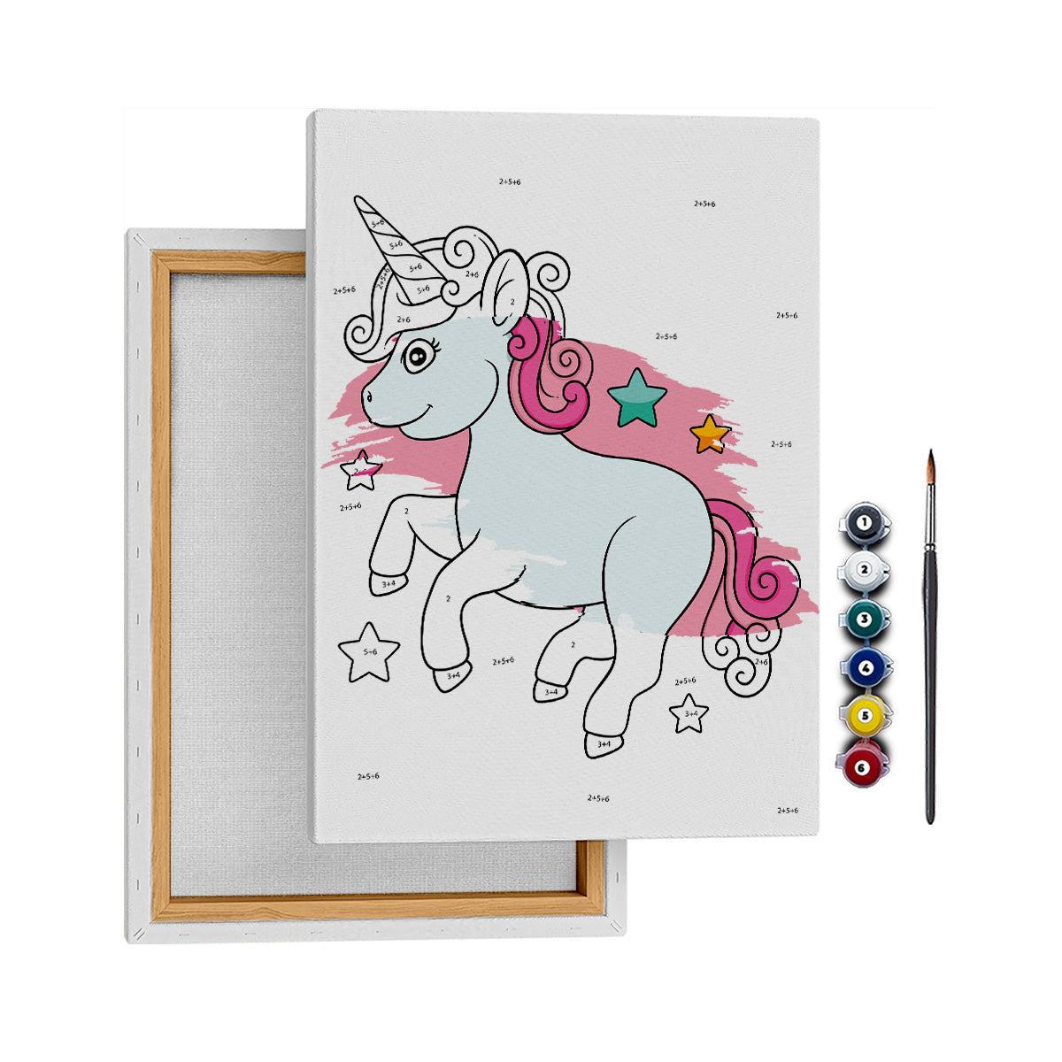 Küçük Unicorn - 35x50cm - Boyama Tablo