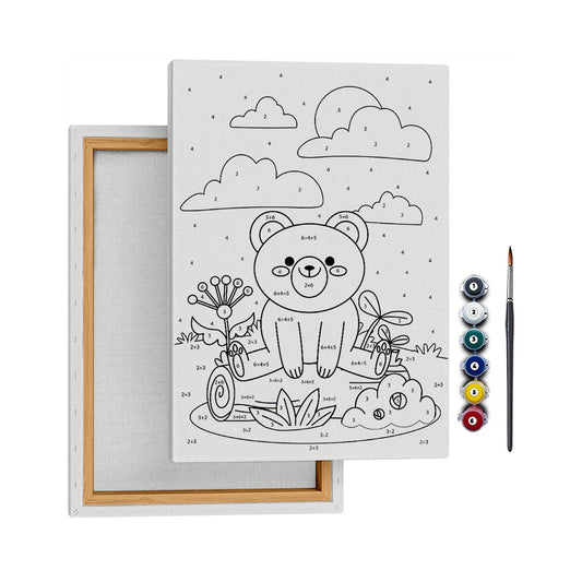 Mutlu Ayıcık - 35x50cm - Boyama Tablo