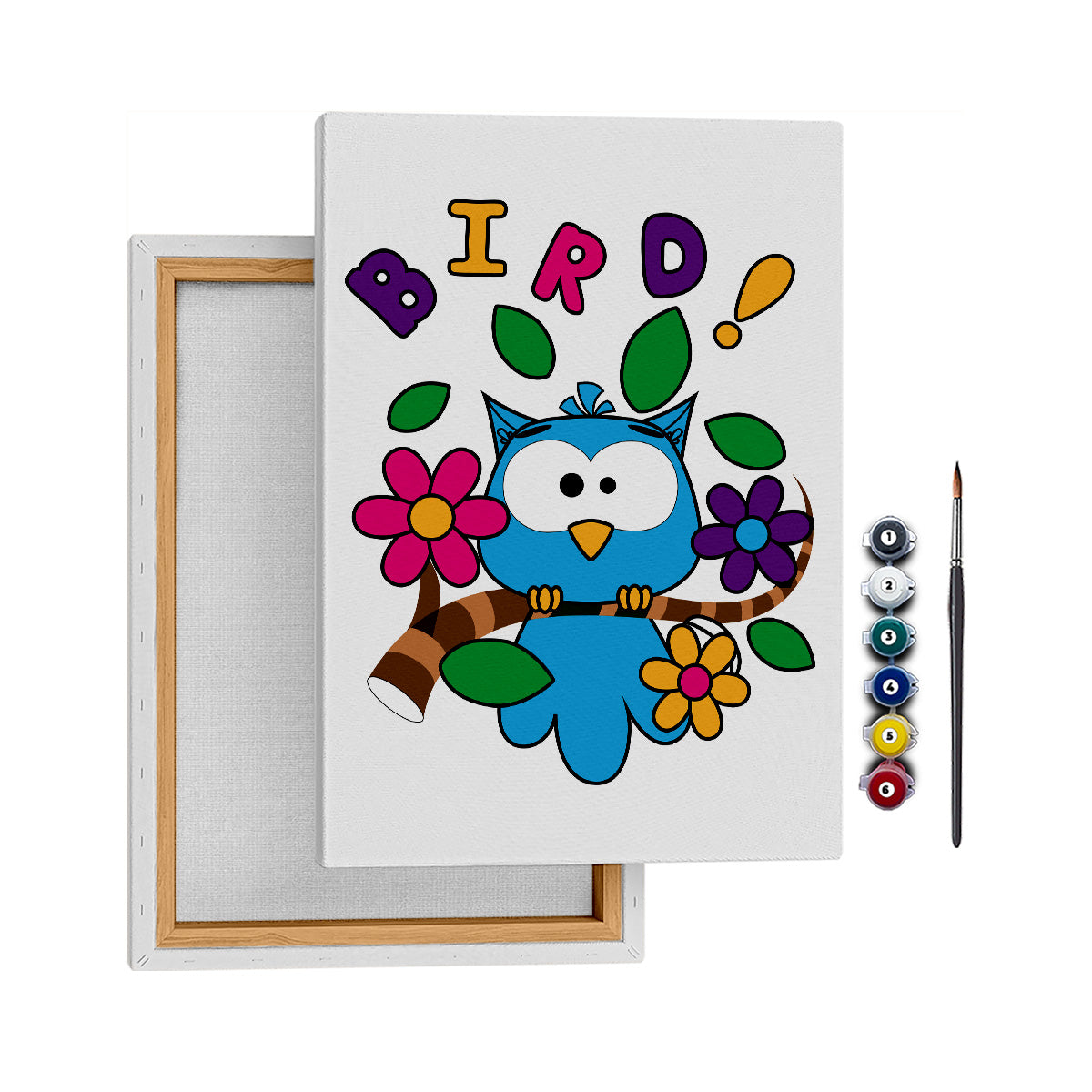 Şaşkın Kuş - 35x50cm - Boyama Tablo