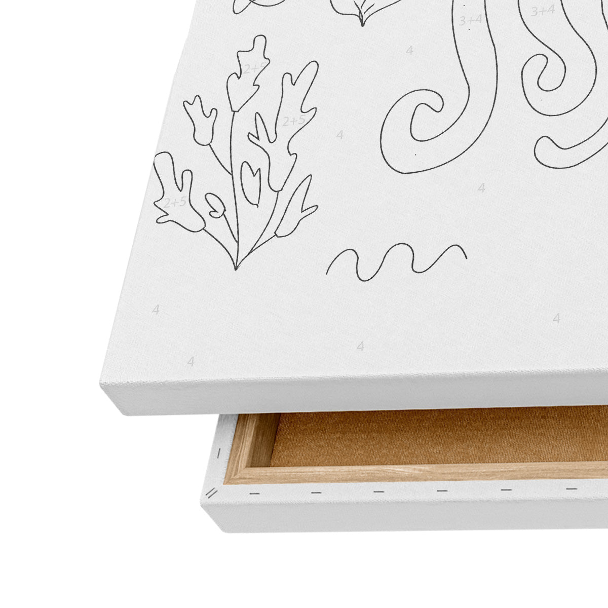 Sevimli Ahtapot - 35x50cm - Boyama Tablo