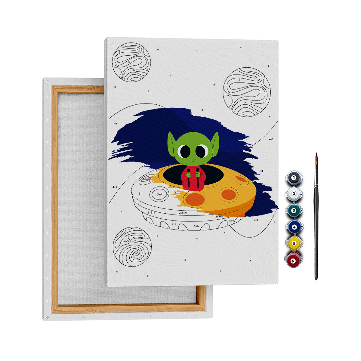 Sevimli UFO - 35x50cm - Boyama Tablo