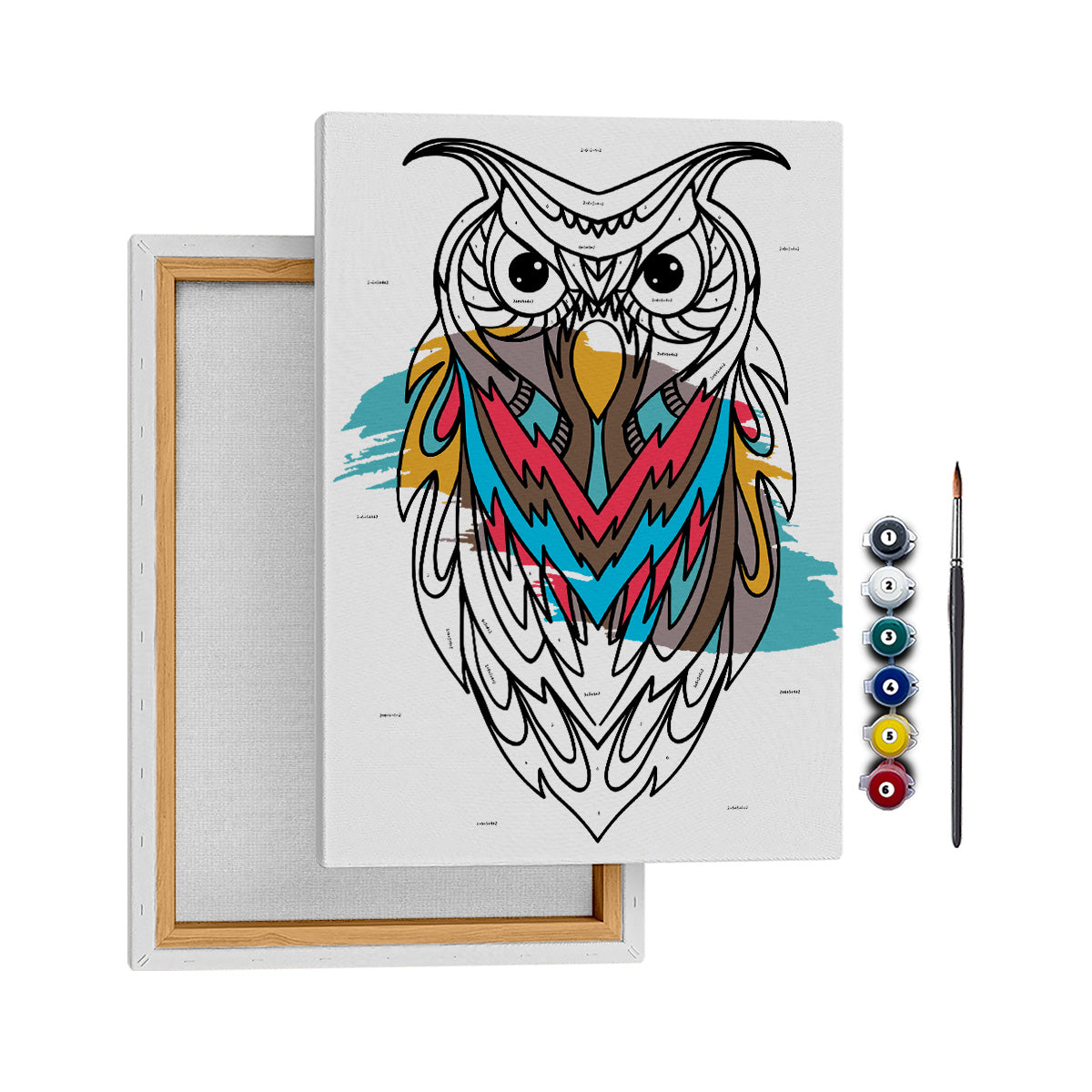 Owl Baykuş - 50x70cm - Boyama Tablo