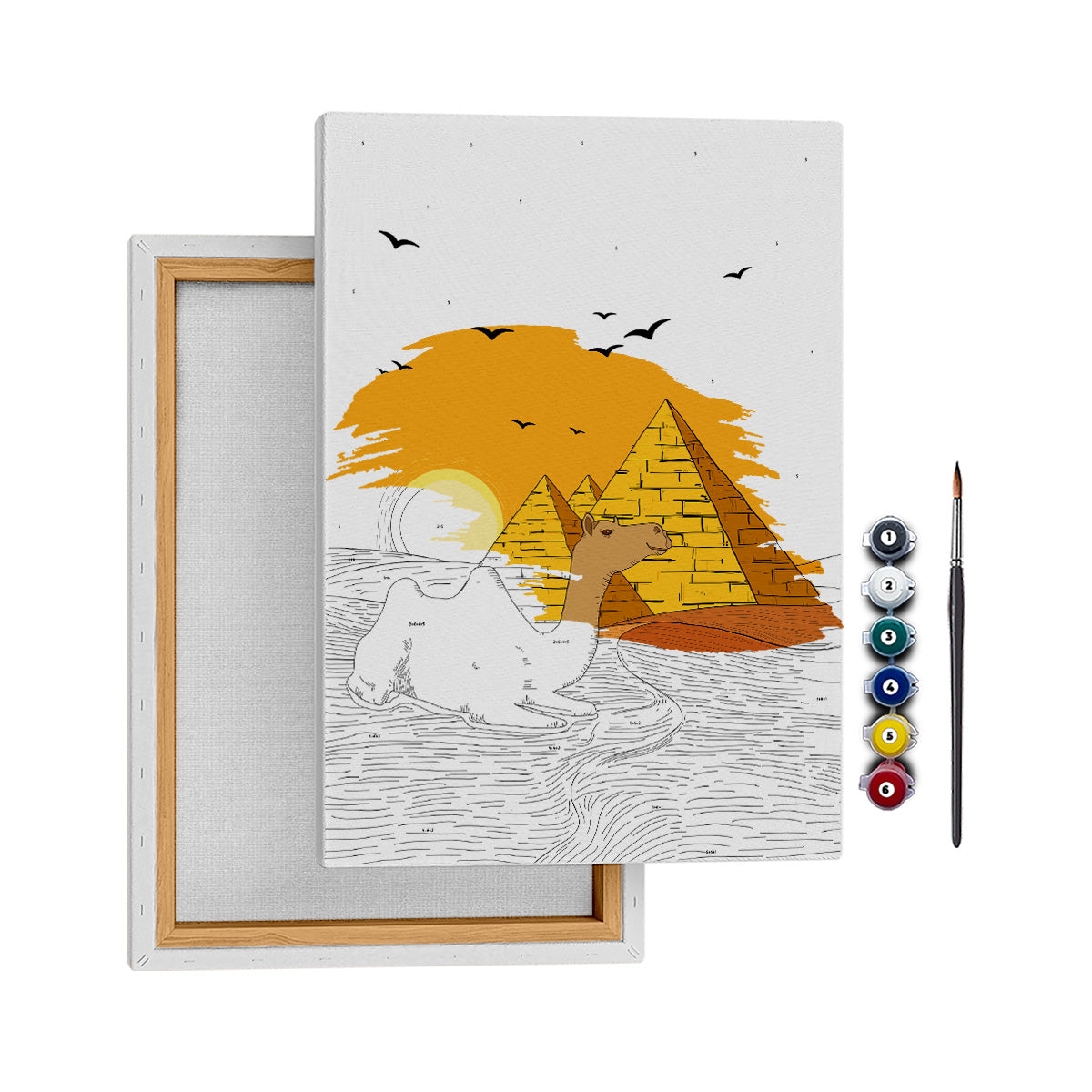 Piramitler - 50x70cm - Boyama Tablo