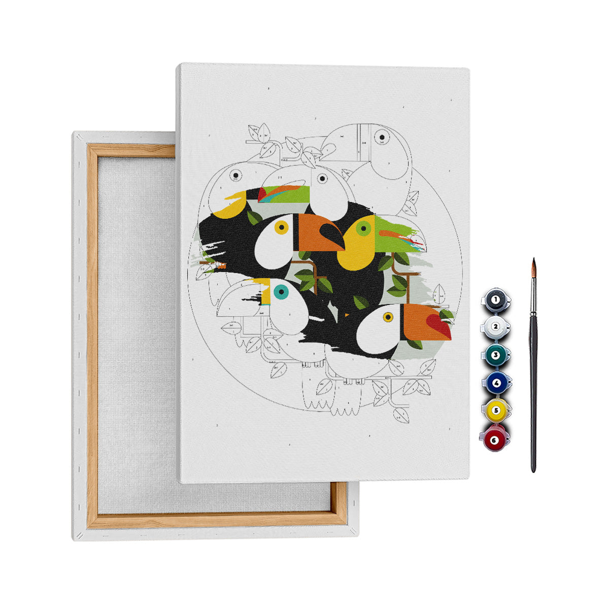 Tukanlar - 50x70cm - Boyama Tablo