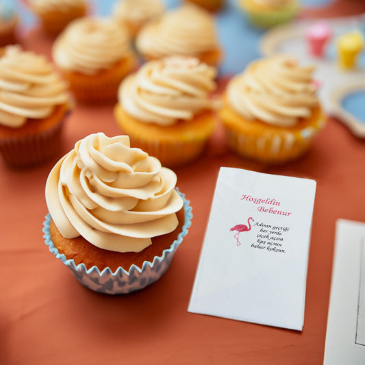 Pembe Pelikan Temalı Baskılı Peçeteler - AyDesign.com.tr