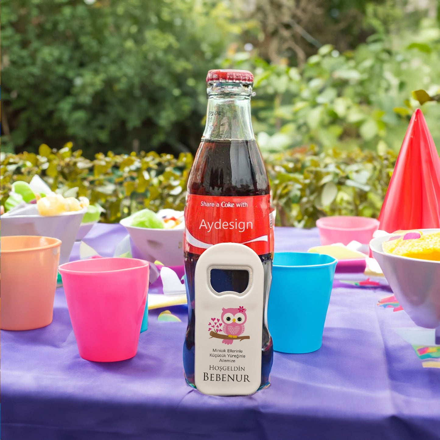 Pembe Baykuş Temalı Plastik Açacak Magnet | Doğumgünü, Babyshower, Diş Buğdayı ve Sünnet Organizasyonlarınızın Unutulmaz Hatırası!
