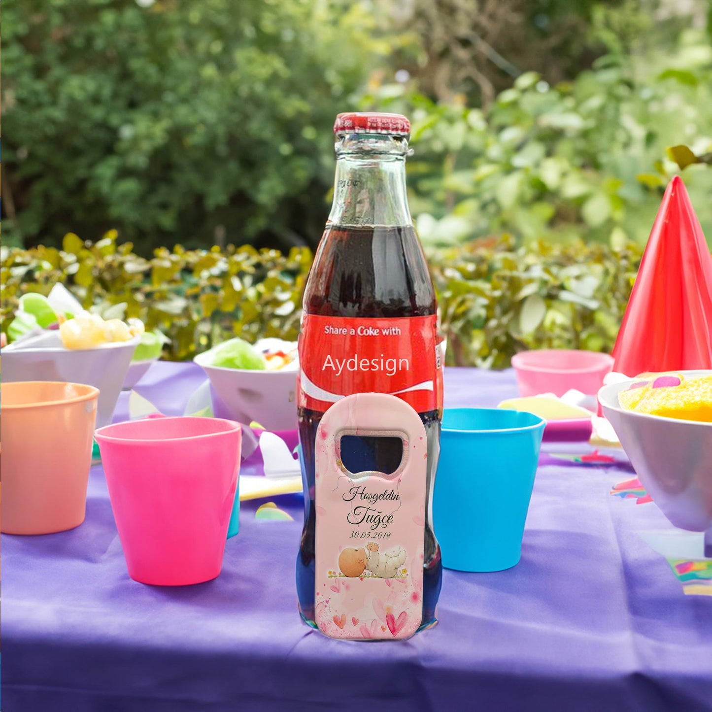 Pembe Zeminli Bebek Temalı Plastik Açacak Magnet | Doğumgünü, Babyshower, Diş Buğdayı ve Sünnet Organizasyonlarınızın Unutulmaz Hatırası!