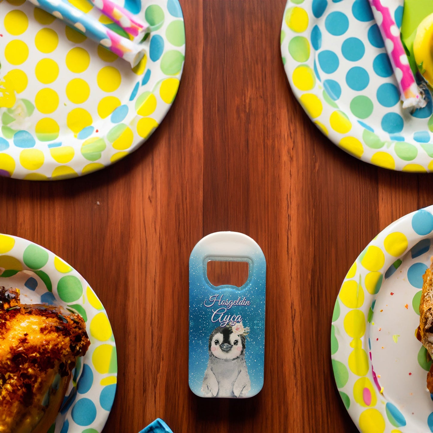 Penguen Temalı Plastik Açacak Magnet | Doğumgünü, Babyshower, Diş Buğdayı ve Sünnet Organizasyonlarınızın Unutulmaz Hatırası!