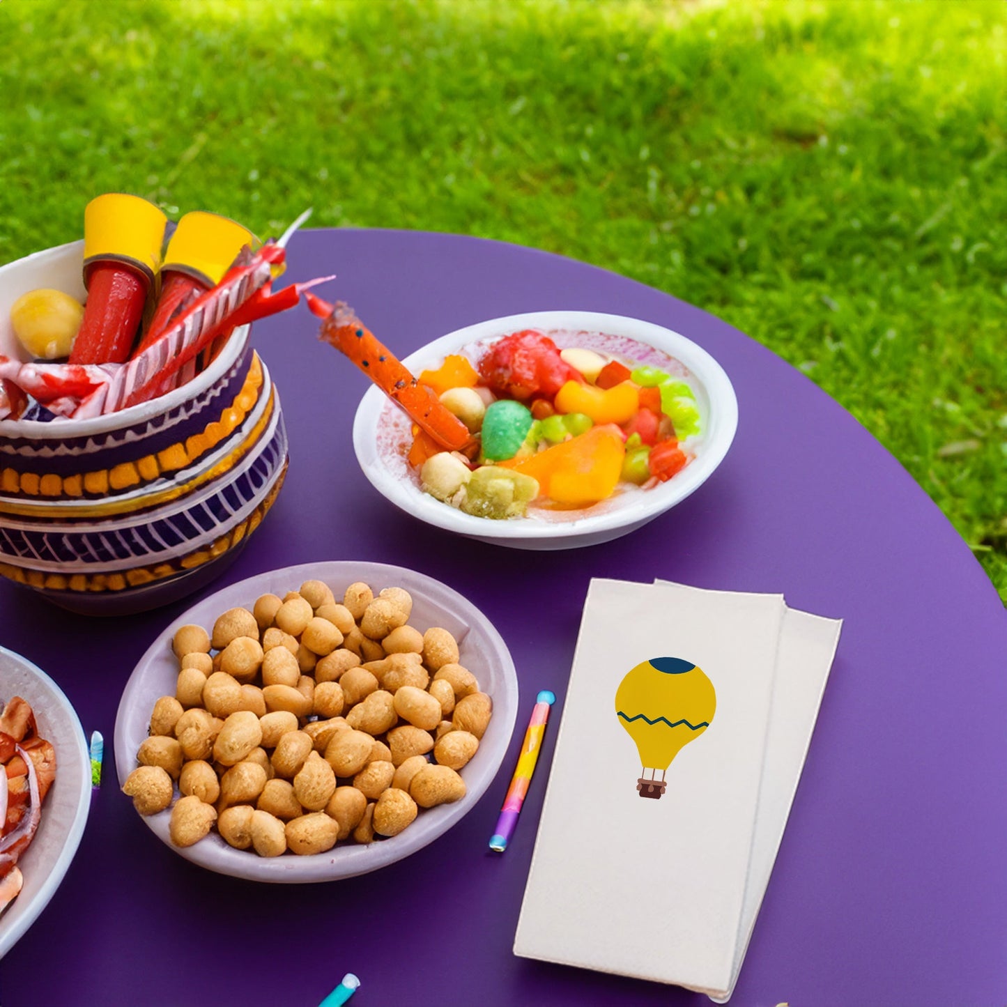 Balon Baskılı Peçeteler - AyDesign.com.tr