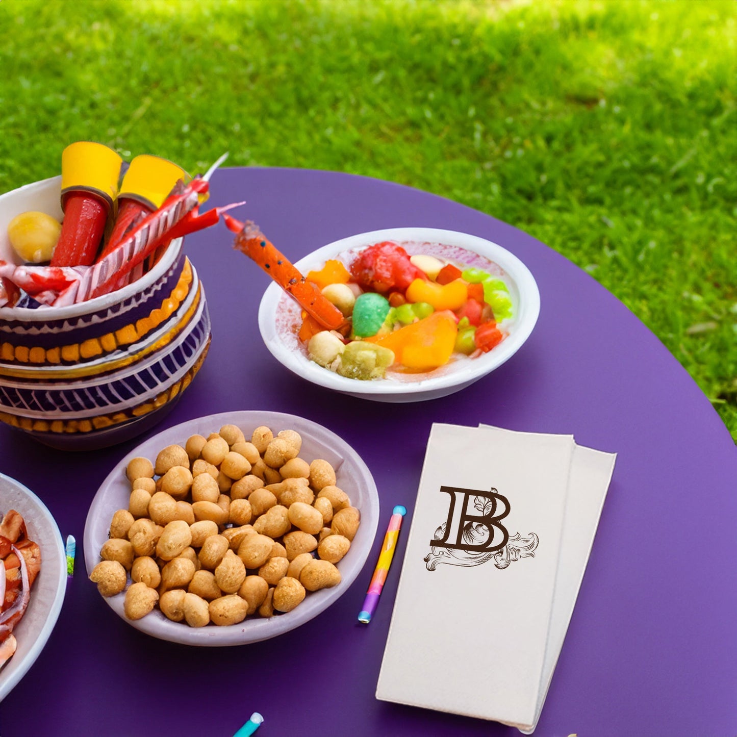 B Harfi Baskılı Peçeteler - AyDesign.com.tr