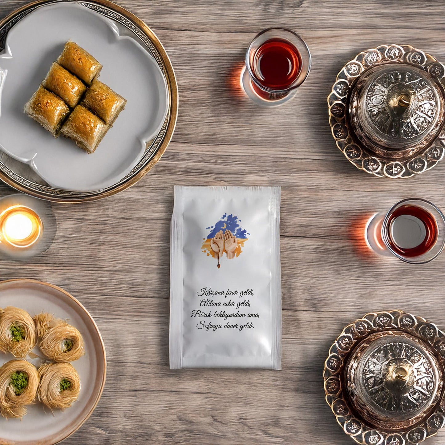 Kişiye Özel Baskılı Ramazan Islak Mendil - Hızlı Üretim & Teslimat