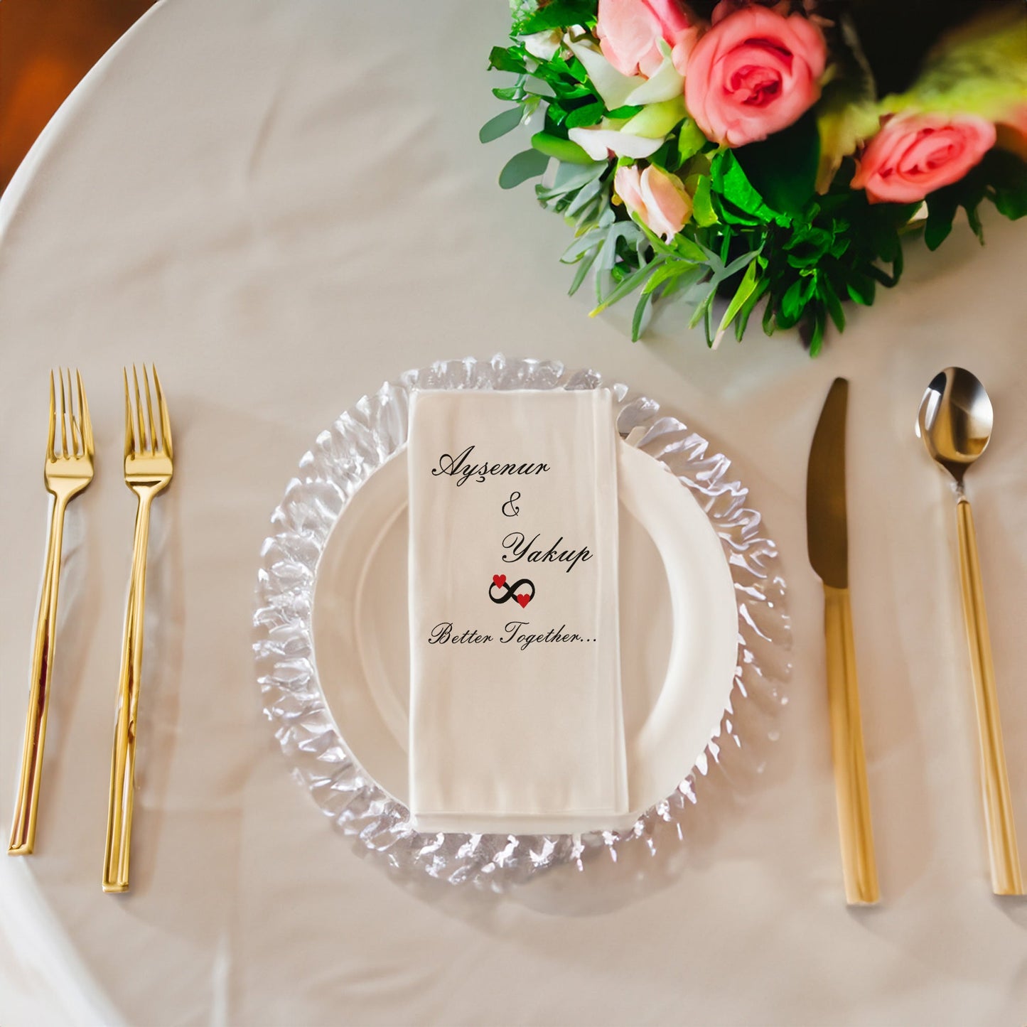 Sonsuzluk Detaylı Özel Gün Peçetesi