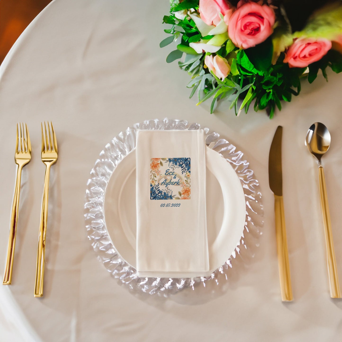 Renkli Arkaplanlı Özel Gün Peçetesi