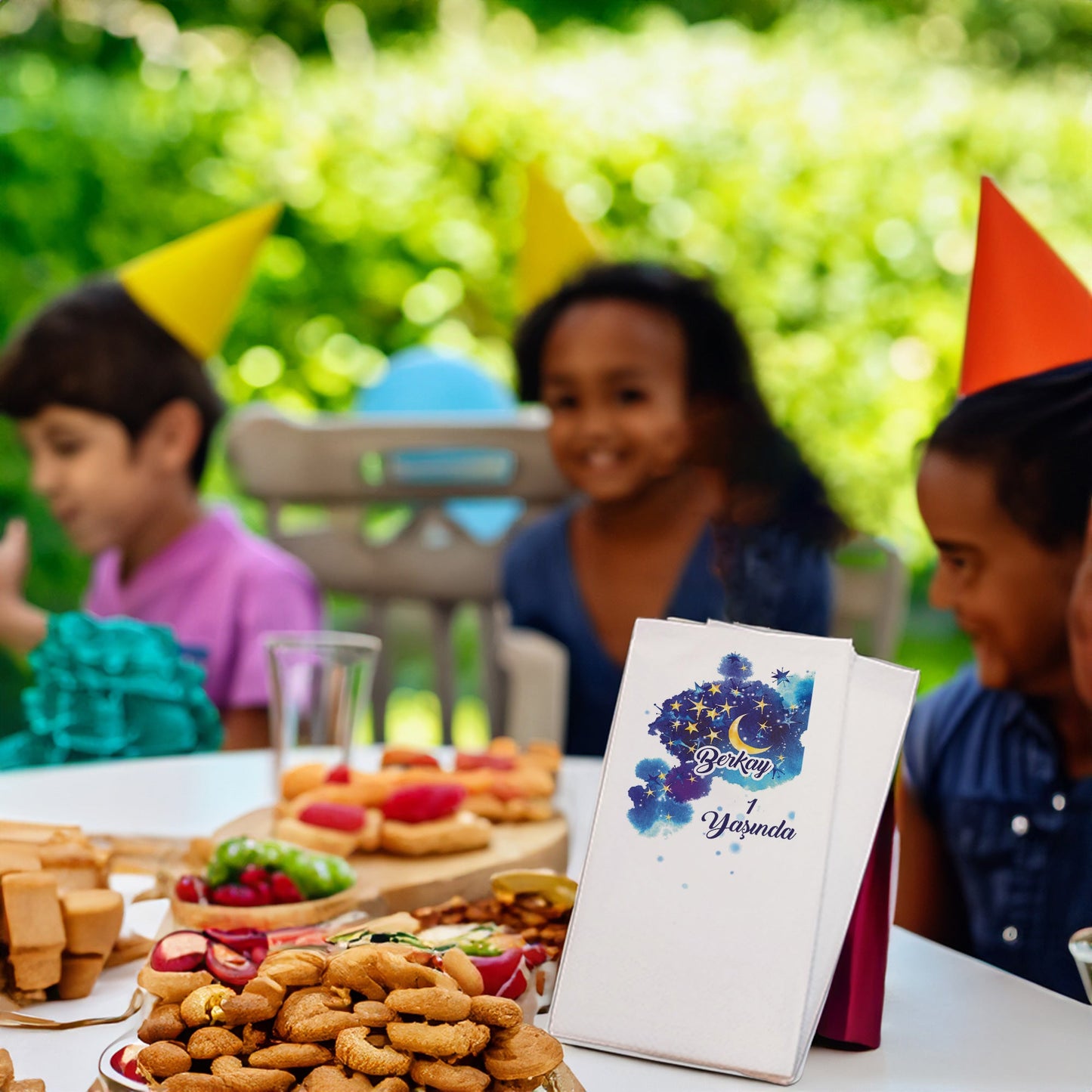 Ay Yıldız Temalı Baskılı Peçeteler - AyDesign.com.tr