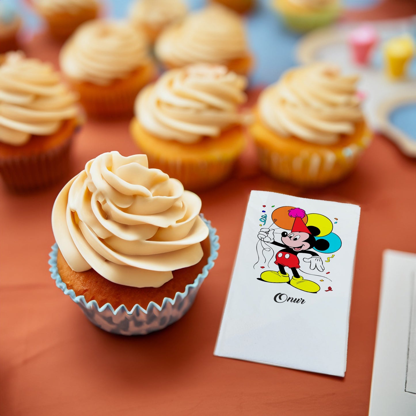 Balonlar ve Mickey Mouse Baskılı Peçeteler - AyDesign.com.tr