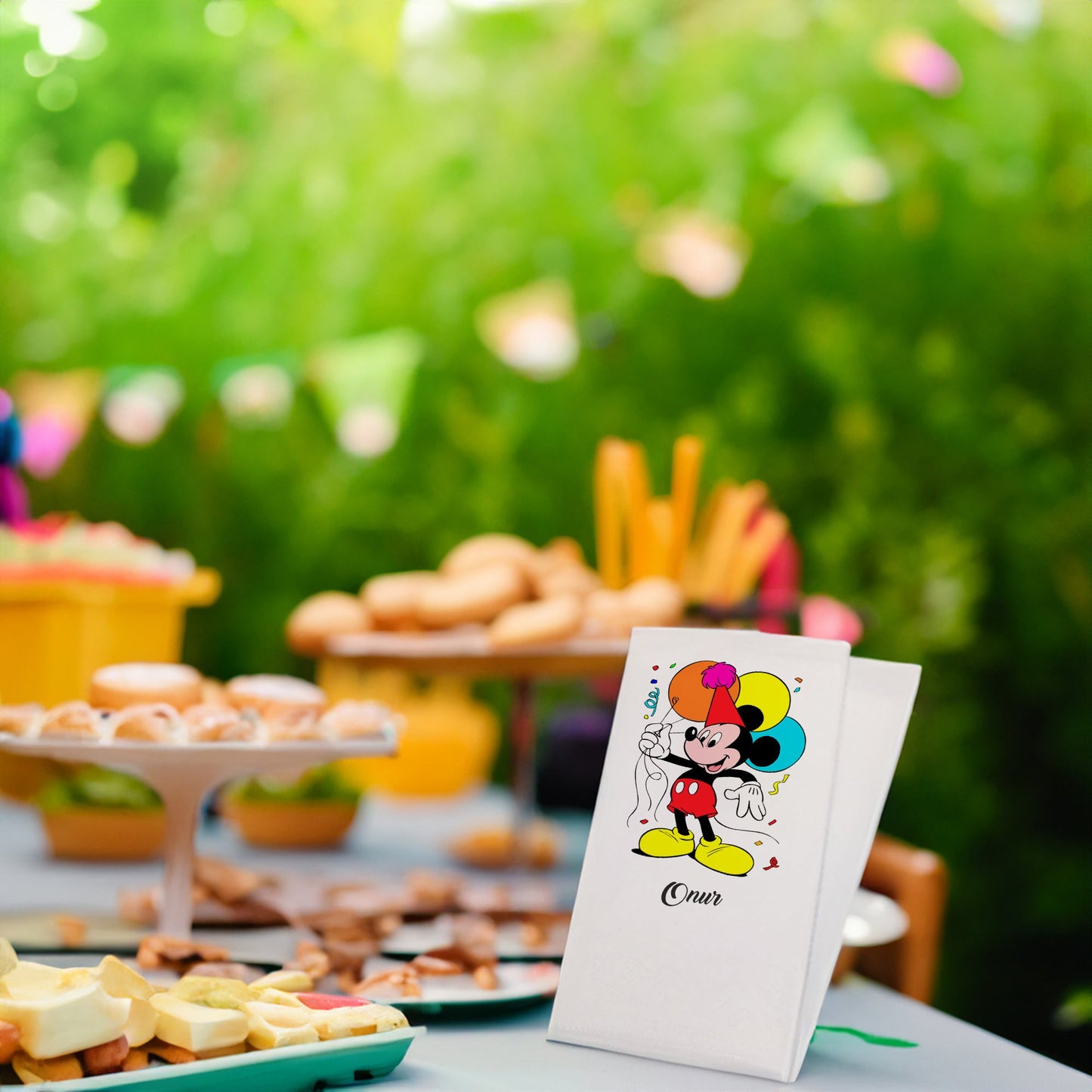 Balonlar ve Mickey Mouse Baskılı Peçeteler - AyDesign.com.tr