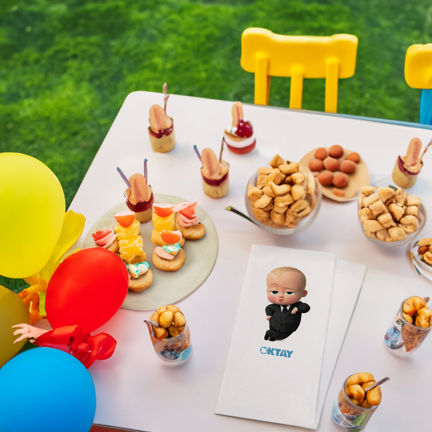 Patron Bebek Baskılı Peçeteler - AyDesign.com