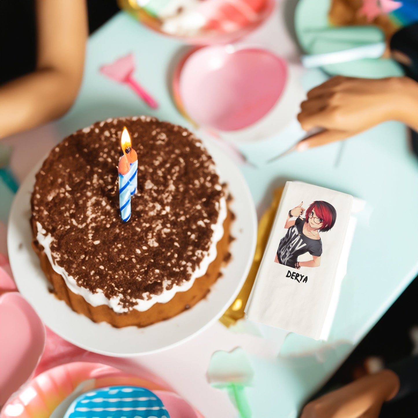 Anime Kız Temalı Baskılı Peçeteler - AyDesign.com