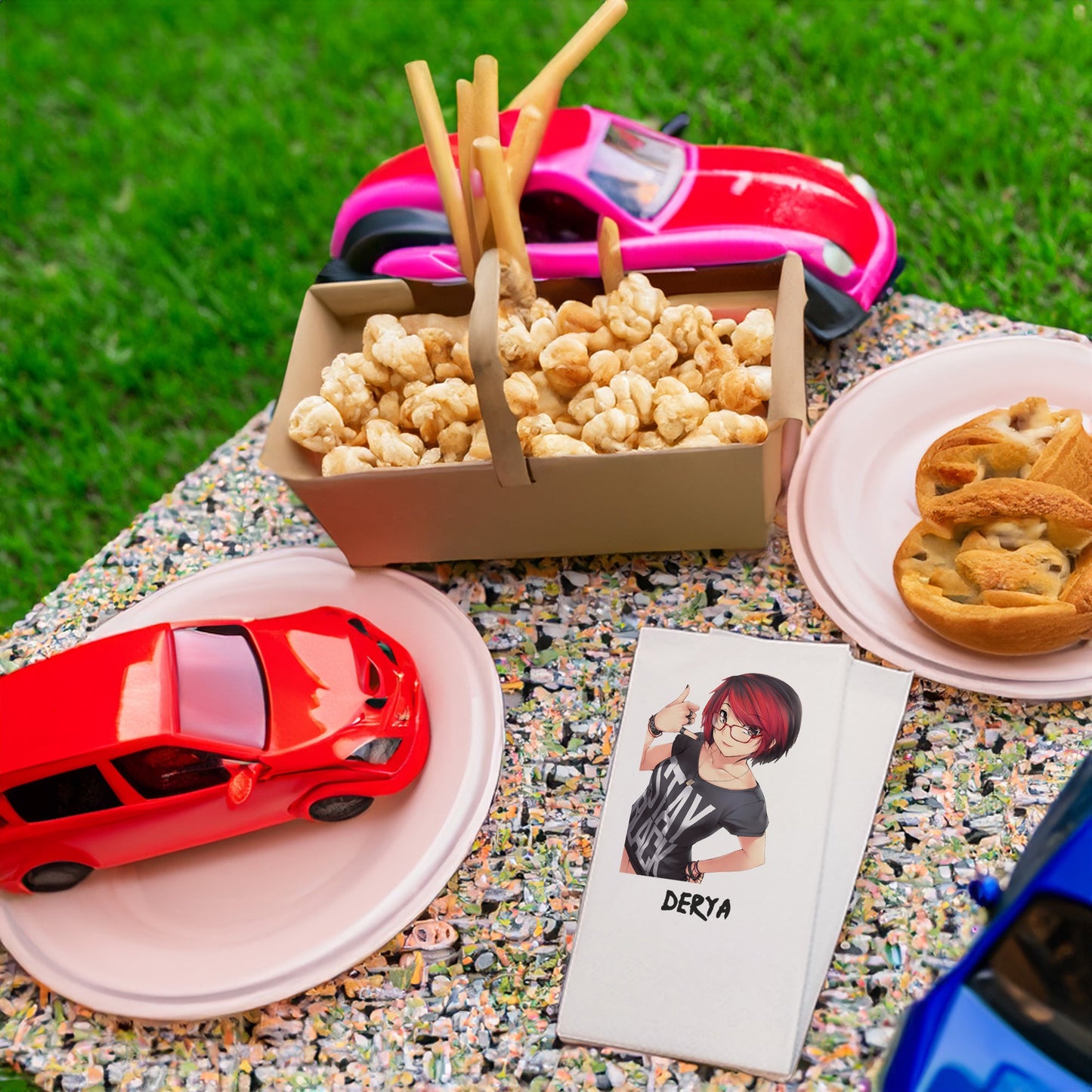 Anime Kız Temalı Baskılı Peçeteler - AyDesign.com