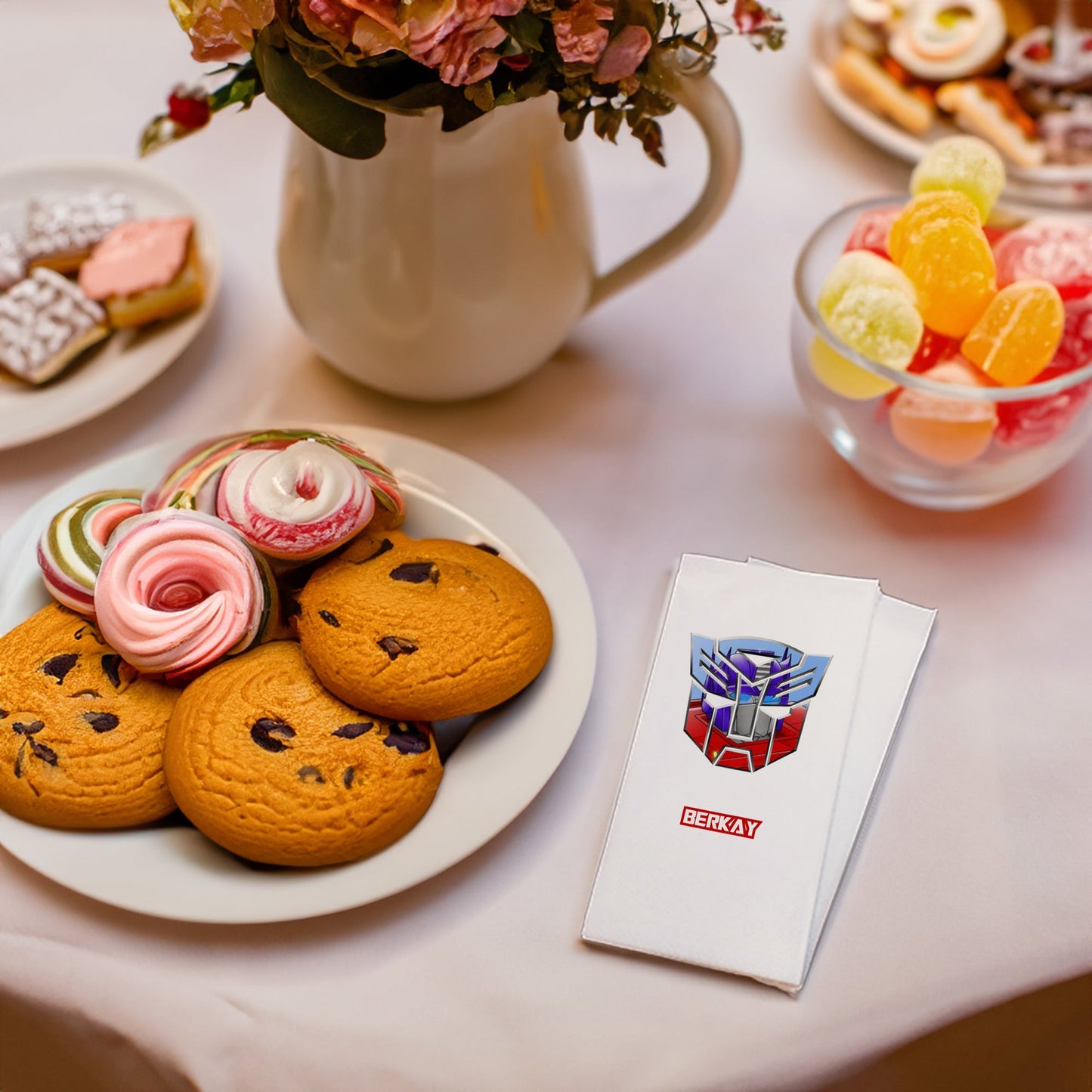 Anime Robot Temalı Baskılı Peçeteler - AyDesign.com