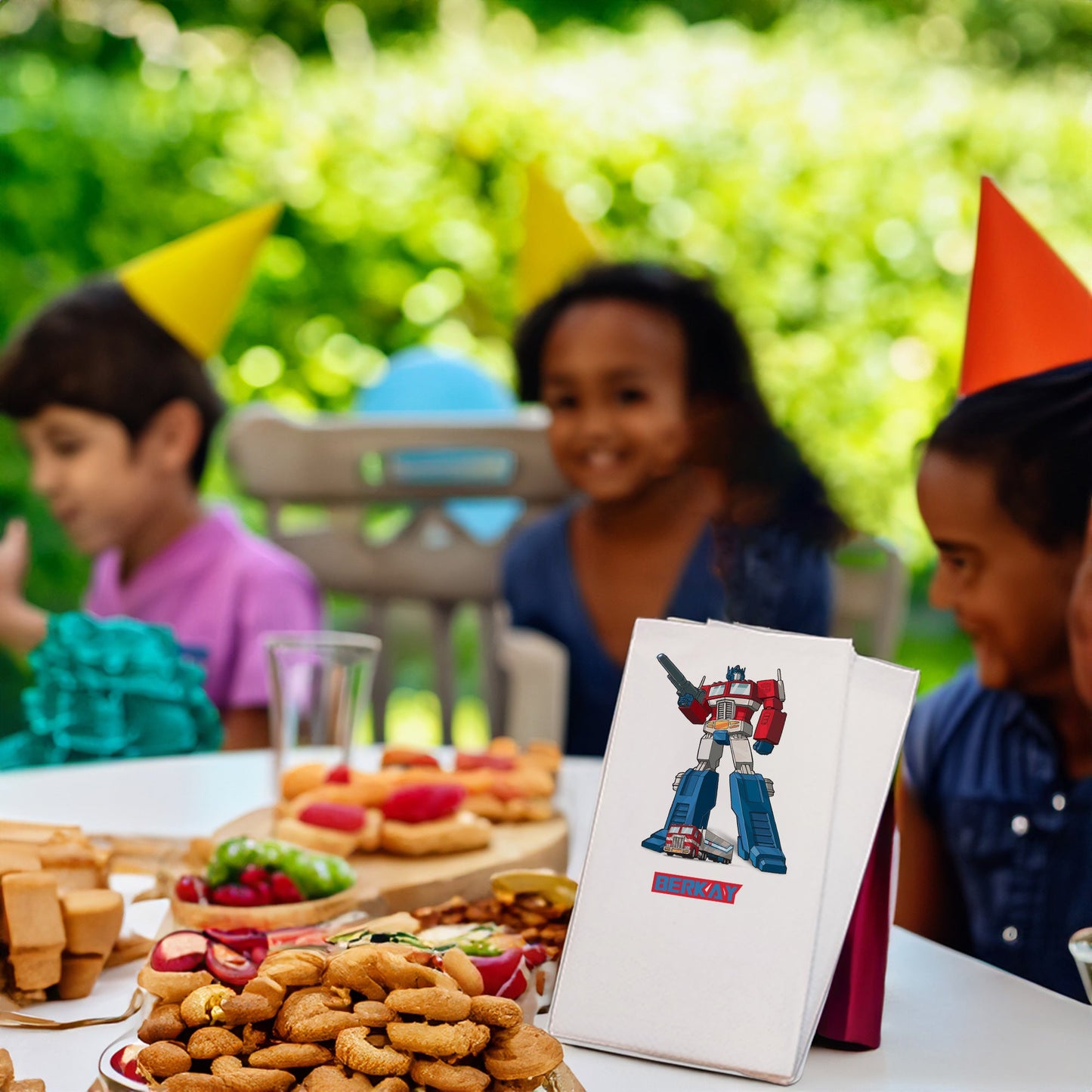 Renkli Robot Temalı Baskılı Peçeteler - AyDesign.com