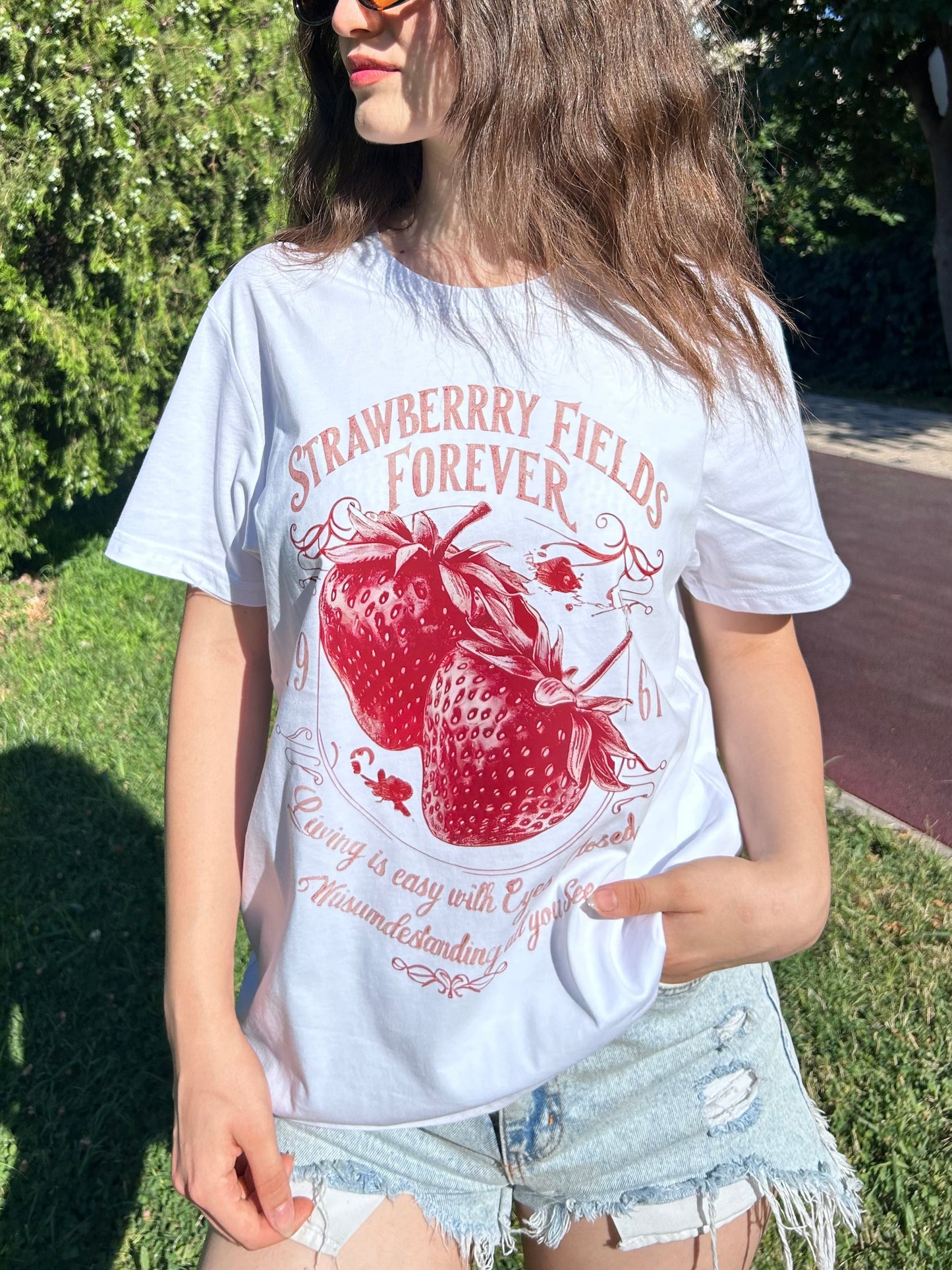 Strawberry Çilek  Baskılı Pinterest Tişört