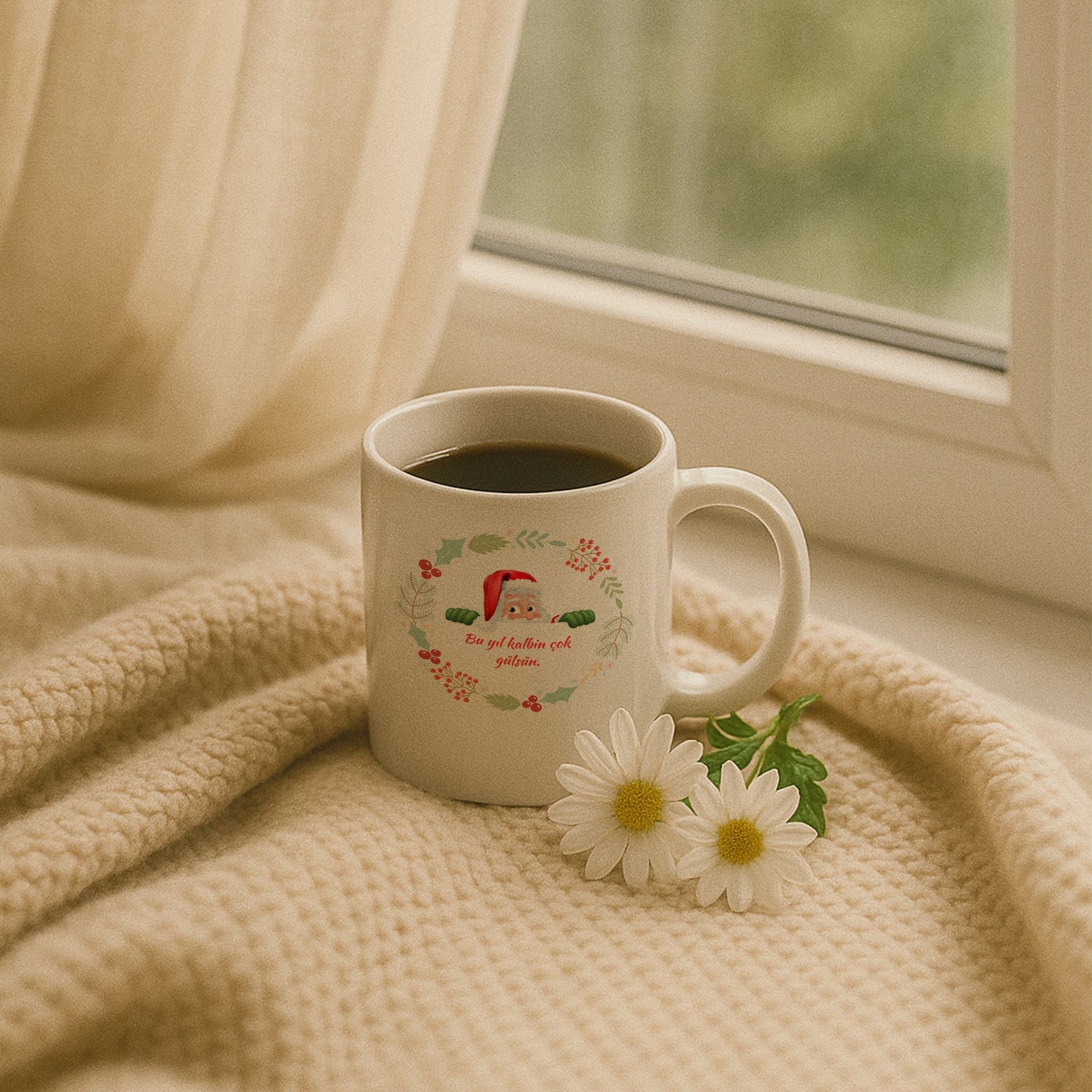 Bu Yıl Kalbin Çok Gülsün Yazılı Hediyelik Baskılı Kupa