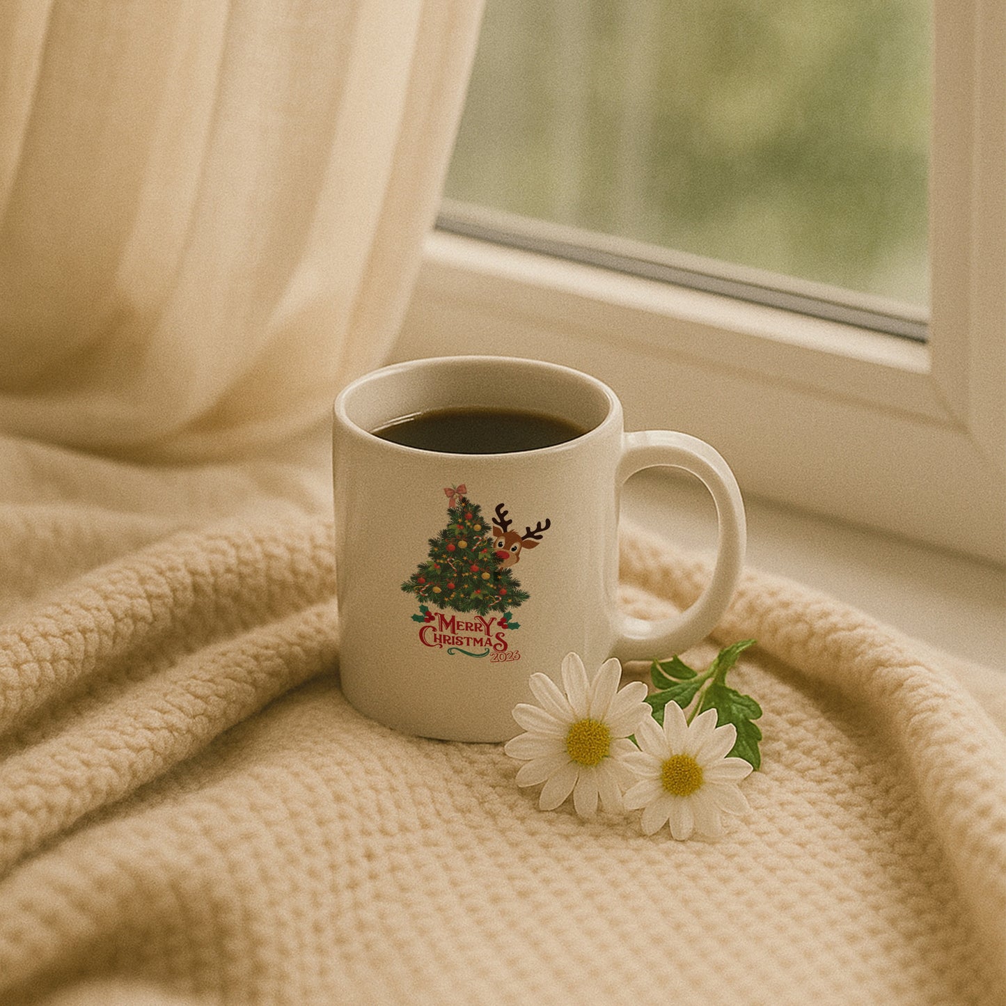 Merry Christmas 2026 Yazılı Yılbaşı Temalı Hediyelik Baskılı Kupa