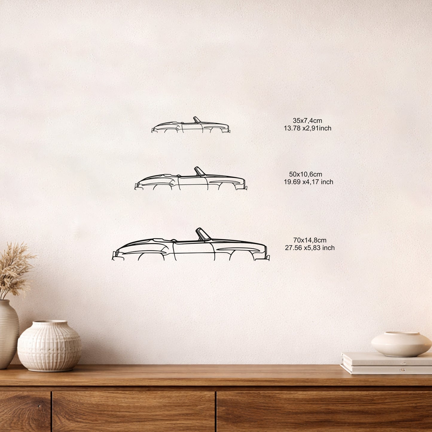 1958 Mercedes 190SL Klasik Metal Tablo - Nostaljik Duvar Dekoru