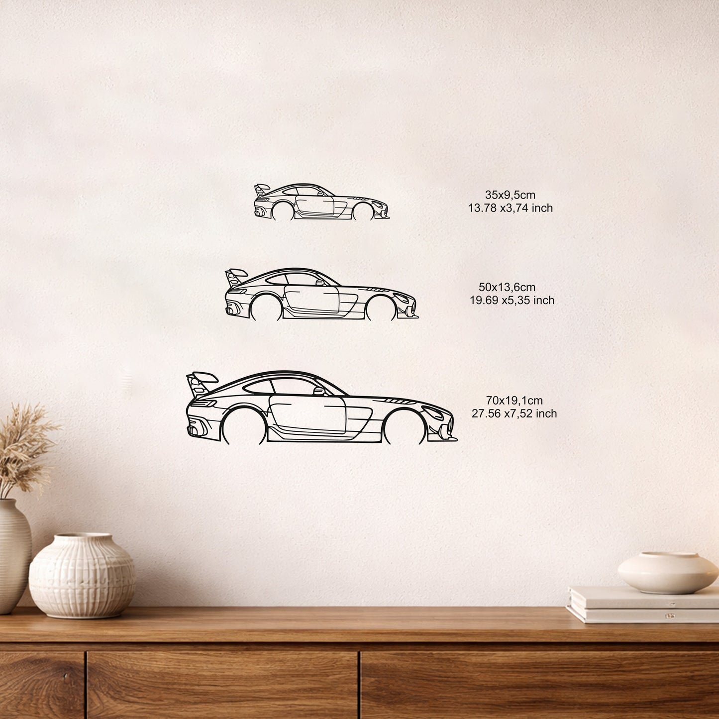 Mercedes AMG GT Metal Duvar Tablosu - Modern Otomobil Temalı Ofis Dekorasyonu