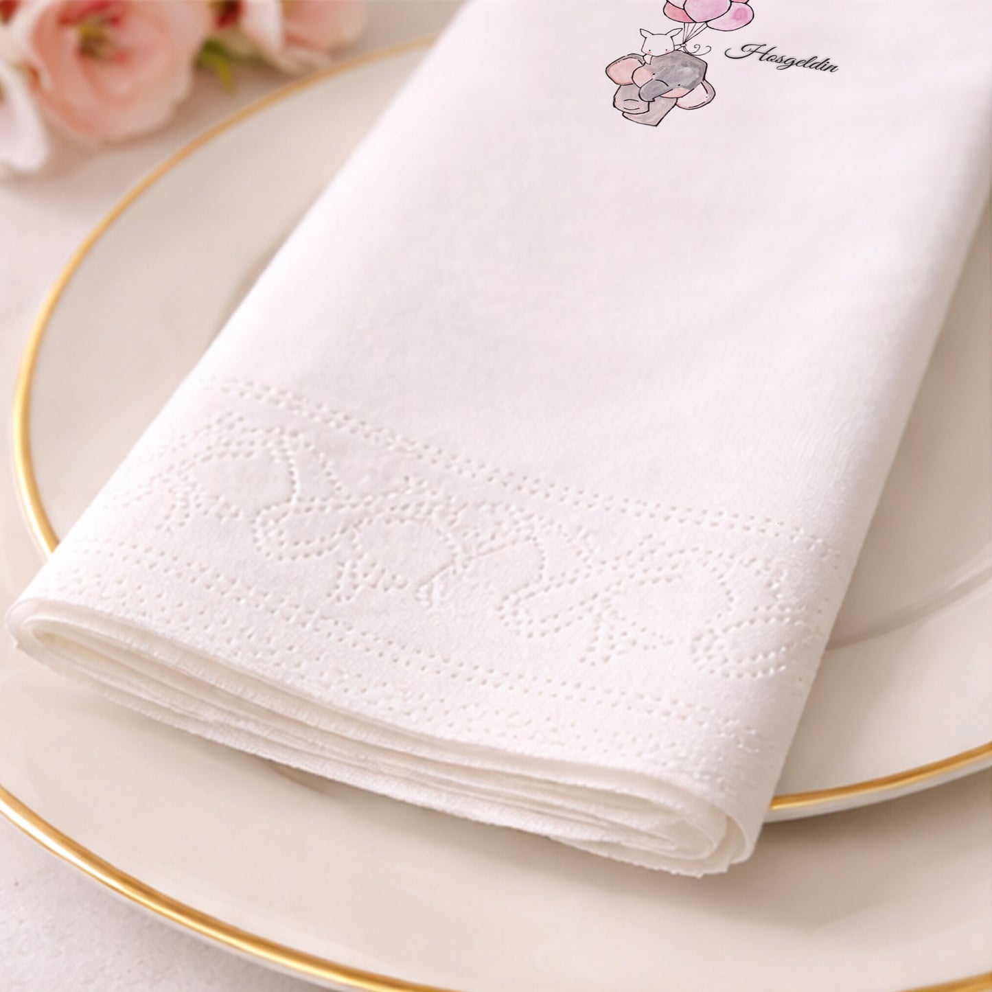 Annesinin Duası Babasının Rüyası Temalı Bebek Peçetesi