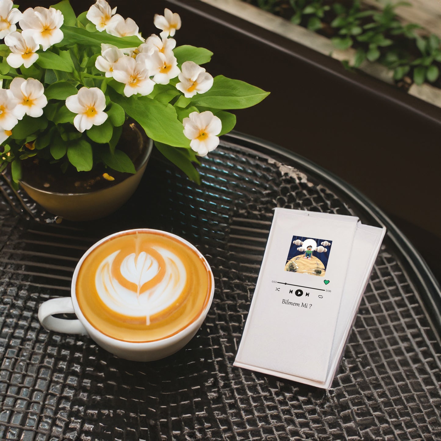 Bilmem Mi? Şarkı Sözü Tasarımlı Baskılı Peçete – 20’li Paket | 33x33cm Çift Katlı Selülozik Garson Katlama