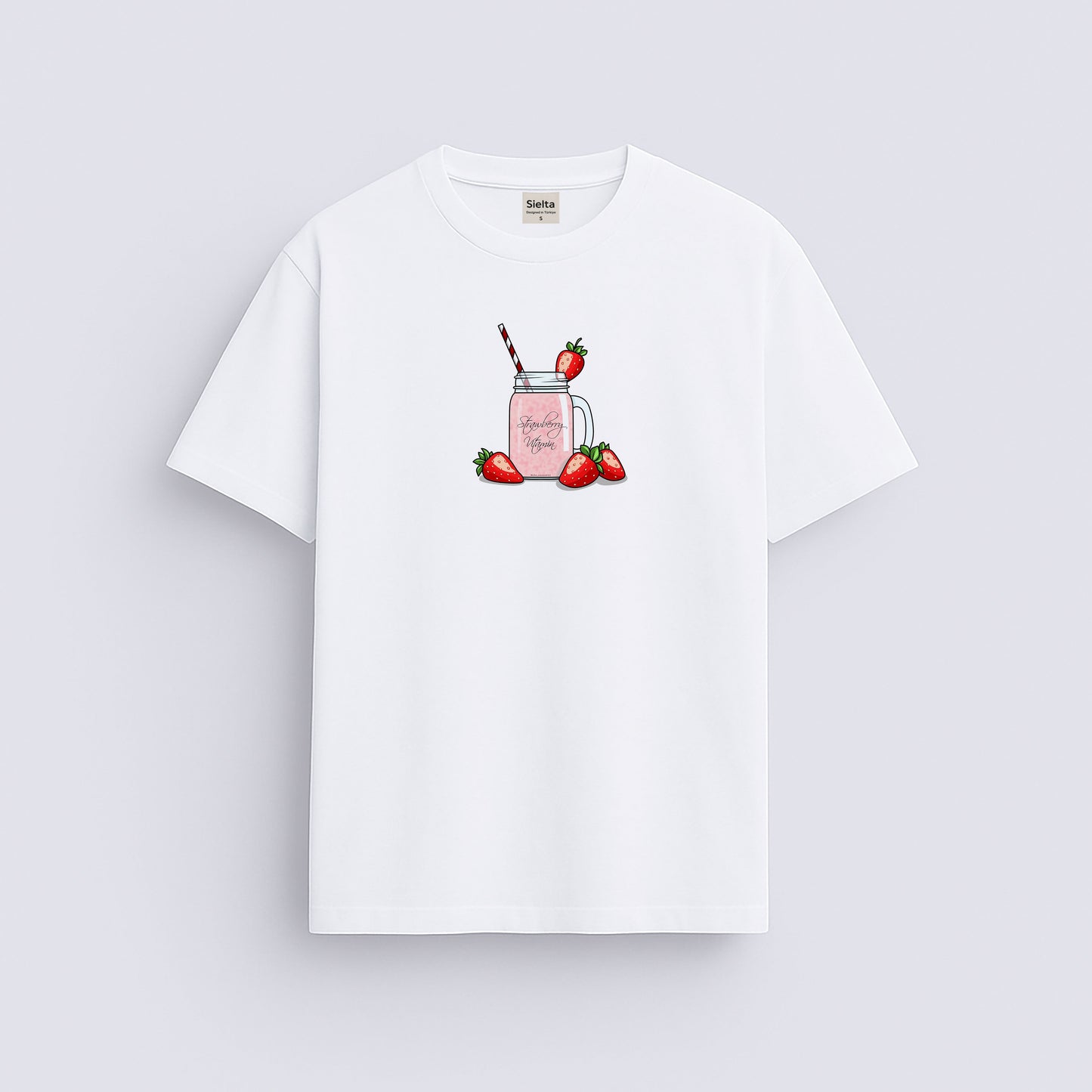 Minimal baskılı regular tişört