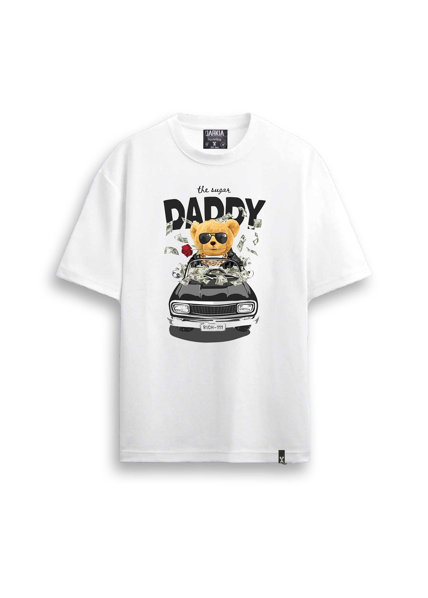 ayı tedy baskılı regular beyaz tişört