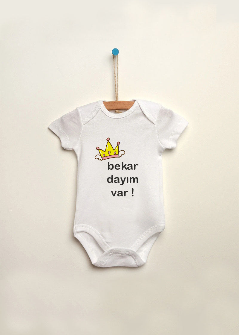 bekar dayım var baskılı bebek zıbın