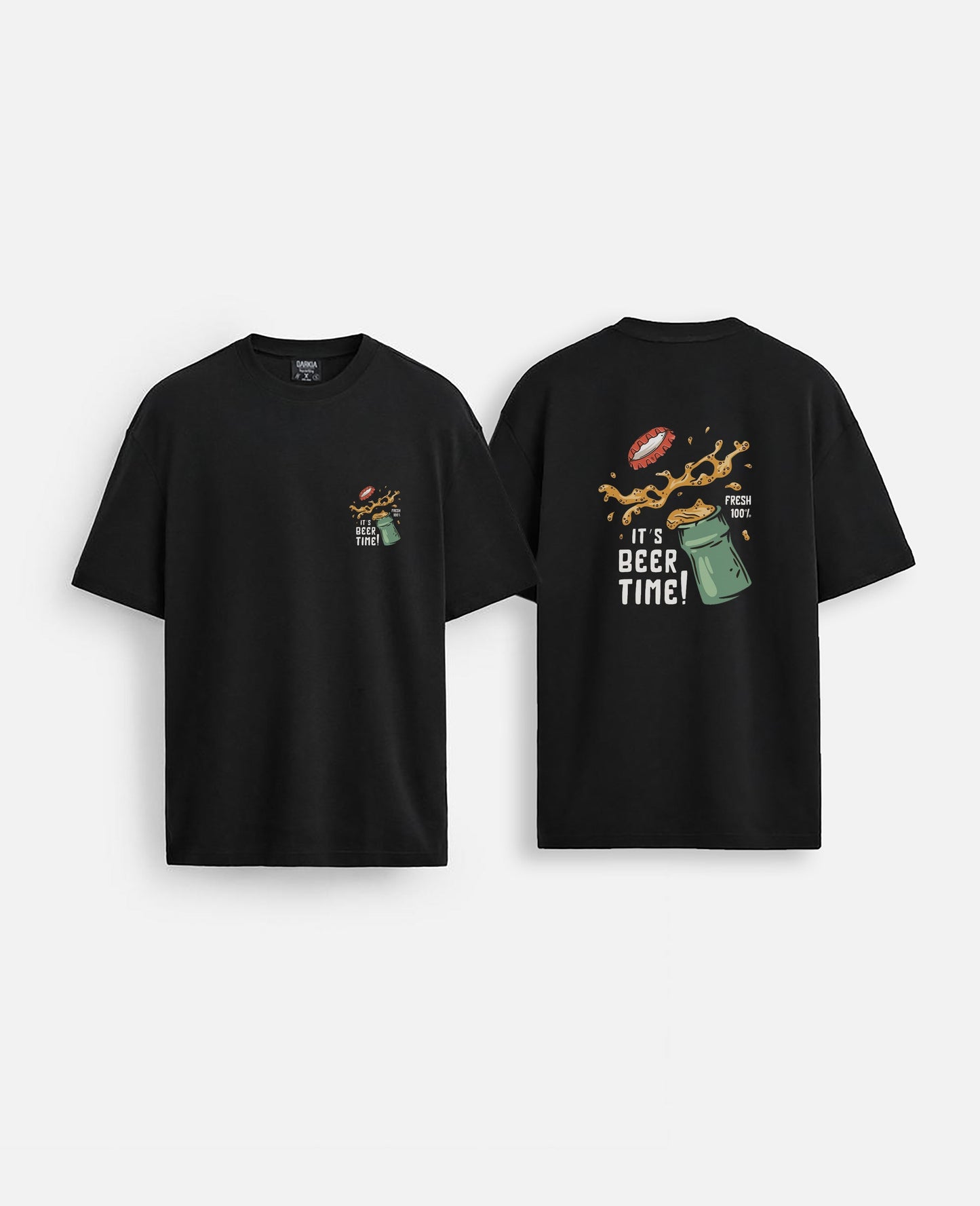 Beer baskılı oversize tişört